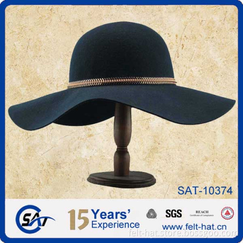fish bone chain trim floppy hats for women